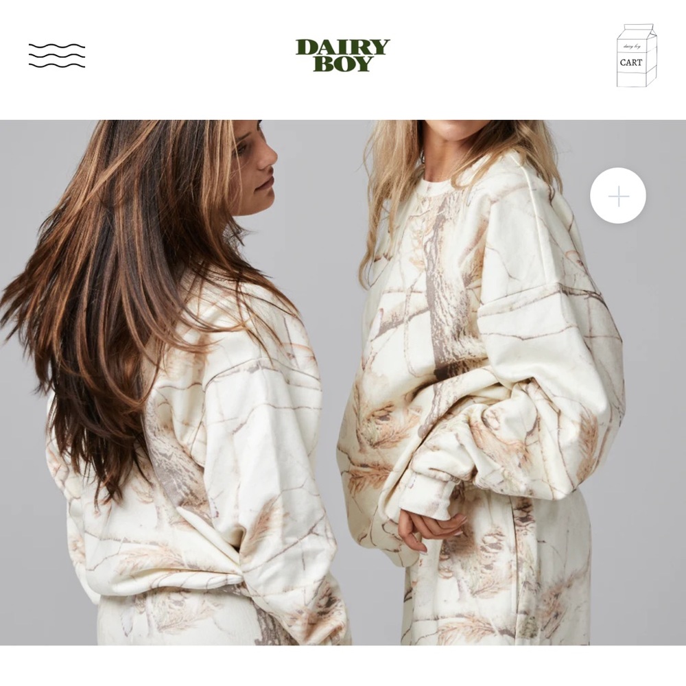Dairy Boy Camo Crewneck- Sand